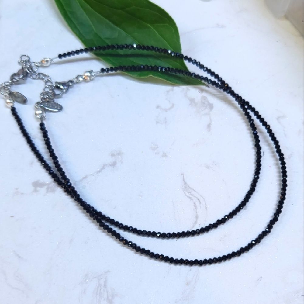 Handmade crystal anklets with stainless steel chain and clasp